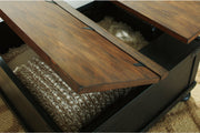 Valebeck Black/Brown Coffee Table and 2 Chairside End Tables -  Ashley - DMV Furniture