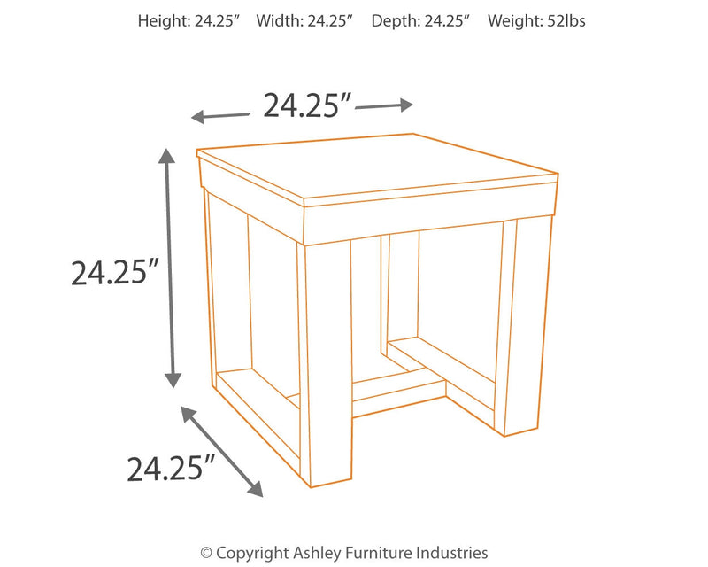 Watson Coffee Table with 2 End Tables in Dark Brown from Ashley - DMV Furniture