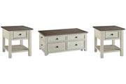 Bolanburg Two-tone Coffee Table and 2 End Tables -  Ashley - DMV Furniture