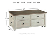 Bolanburg Two-tone Coffee Table and 2 Chairside End Tables -  Ashley - DMV Furniture