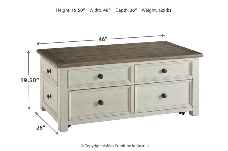 Bolanburg Two-tone Coffee Table and 2 Chairside End Tables -  Ashley - DMV Furniture