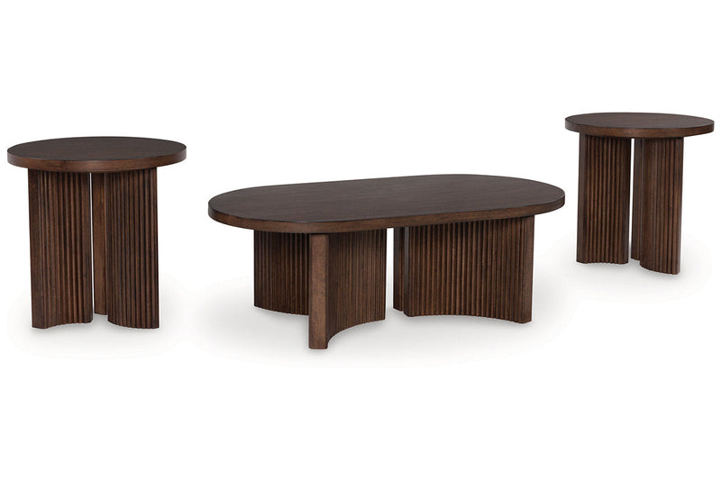 Korestone  Coffee Table and 2 End Tables -  Ashley - DMV Furniture
