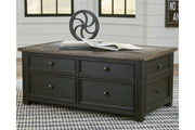 Tyler Creek Grayish Brown/Black Coffee Table and 2 End Tables -  Ashley - DMV Furniture