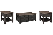 Tyler Creek Grayish Brown/Black Coffee Table and 2 End Tables -  Ashley - DMV Furniture