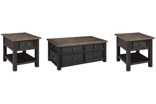 Tyler Creek Grayish Brown/Black Coffee Table and 2 End Tables -  Ashley - DMV Furniture