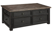 Tyler Creek Grayish Brown/Black Coffee Table and 2 Chairside End Tables -  Ashley - DMV Furniture