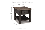 Tyler Creek Grayish Brown/Black Coffee Table and 2 End Tables -  Ashley - DMV Furniture