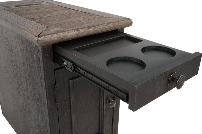 Tyler Creek Grayish Brown/Black Coffee Table and 2 Chairside End Tables -  Ashley - DMV Furniture