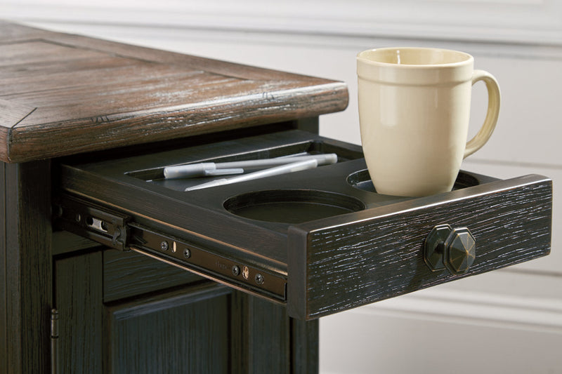 Tyler Creek Grayish Brown/Black Coffee Table and 2 Chairside End Tables -  Ashley - DMV Furniture