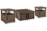 Boardernest Brown Coffee Table and 2 End Tables -  Ashley - DMV Furniture
