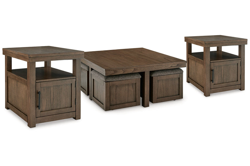 Boardernest Brown Coffee Table and 2 End Tables -  Ashley - DMV Furniture