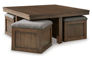 Boardernest Brown Coffee Table and 2 End Tables -  Ashley - DMV Furniture