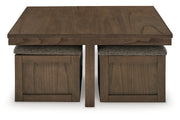 Boardernest Brown Coffee Table and 2 End Tables -  Ashley - DMV Furniture