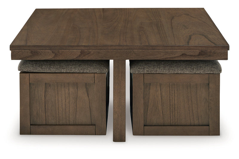 Boardernest Brown Coffee Table and 2 End Tables -  Ashley - DMV Furniture
