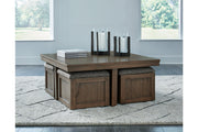 Boardernest Brown Coffee Table and 2 End Tables -  Ashley - DMV Furniture