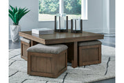 Boardernest Brown Coffee Table and 2 End Tables -  Ashley - DMV Furniture