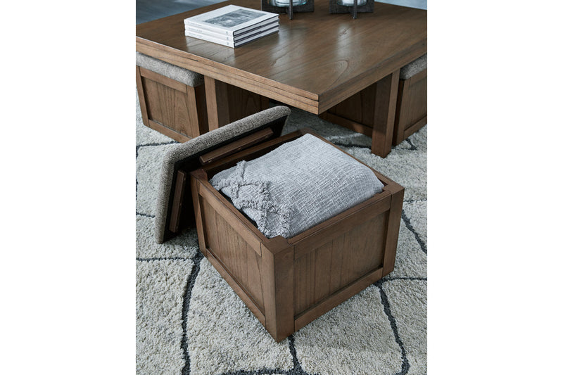 Boardernest Brown Coffee Table and 2 End Tables -  Ashley - DMV Furniture