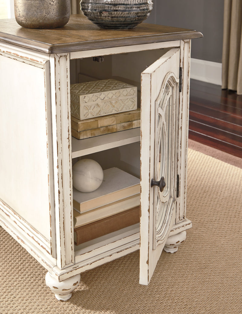 Realyn White/Brown Coffee Table with 2 End Tables from Ashley - DMV Furniture