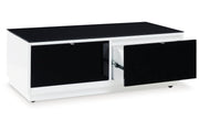 Gardoni White/Black Coffee Table and 2 End Tables -  Ashley - DMV Furniture