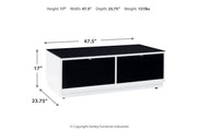 Gardoni White/Black Coffee Table and 2 Chairside End Tables -  Ashley - DMV Furniture