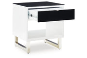 Gardoni White/Black Coffee Table and 2 End Tables -  Ashley - DMV Furniture