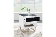 Gardoni White/Black Coffee Table and 2 End Tables -  Ashley - DMV Furniture