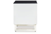 Gardoni White/Black Coffee Table and 2 End Tables -  Ashley - DMV Furniture