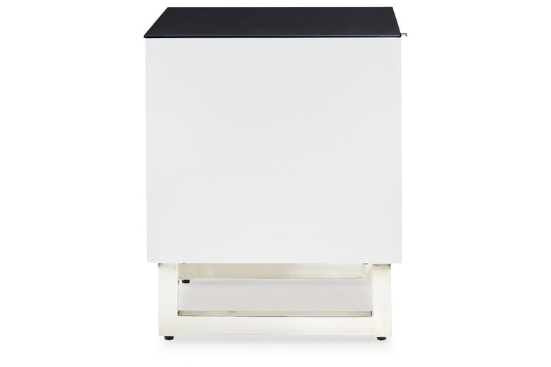 Gardoni White/Black Coffee Table and 2 End Tables -  Ashley - DMV Furniture