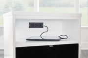 Gardoni White/Black Coffee Table and 2 Chairside End Tables -  Ashley - DMV Furniture