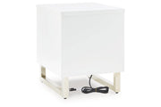 Gardoni White/Black Coffee Table and 2 Chairside End Tables -  Ashley - DMV Furniture