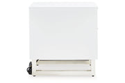 Gardoni White/Black Coffee Table and 2 Chairside End Tables -  Ashley - DMV Furniture
