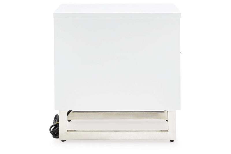 Gardoni White/Black Coffee Table and 2 Chairside End Tables -  Ashley - DMV Furniture