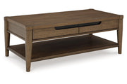 Roanhowe Brown Coffee Table and 2 End Tables -  Ashley - DMV Furniture