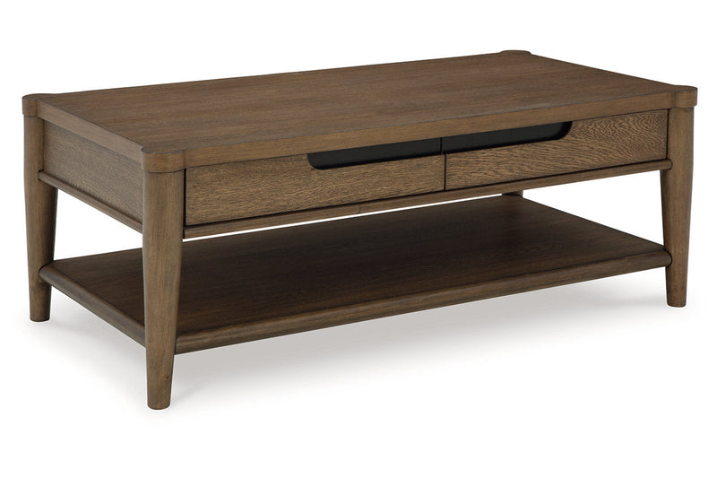 Roanhowe Brown Coffee Table and 2 End Tables -  Ashley - DMV Furniture