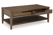 Roanhowe Brown Coffee Table and 2 End Tables -  Ashley - DMV Furniture