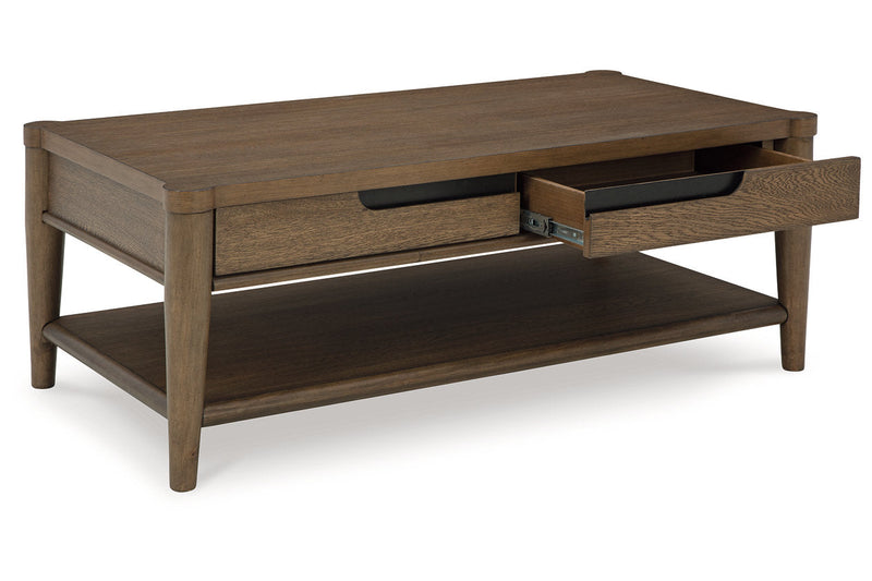 Roanhowe Brown Coffee Table and 2 End Tables -  Ashley - DMV Furniture