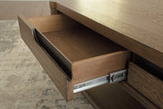 Roanhowe Brown Coffee Table and 2 End Tables -  Ashley - DMV Furniture
