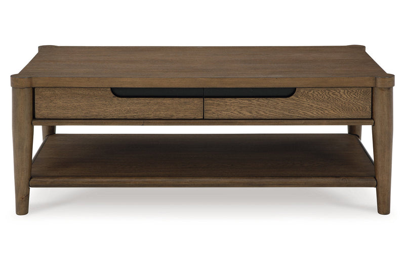 Roanhowe Brown Coffee Table and 2 End Tables -  Ashley - DMV Furniture
