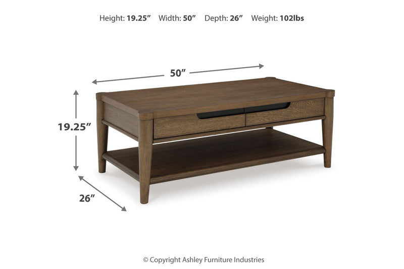 Roanhowe Brown Coffee Table and 2 End Tables -  Ashley - DMV Furniture