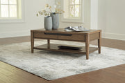 Roanhowe Brown Coffee Table and 2 End Tables -  Ashley - DMV Furniture