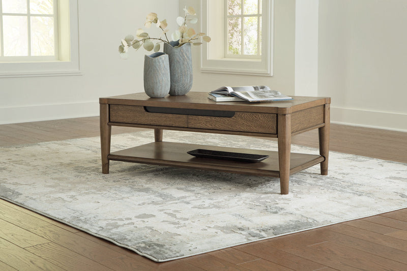 Roanhowe Brown Coffee Table and 2 End Tables -  Ashley - DMV Furniture
