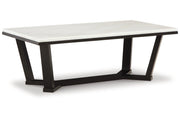 Fostead White/Espresso Coffee Table and 2 Ends -  Ashley - DMV Furniture
