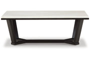 Fostead White/Espresso Coffee Table and 2 Ends -  Ashley - DMV Furniture