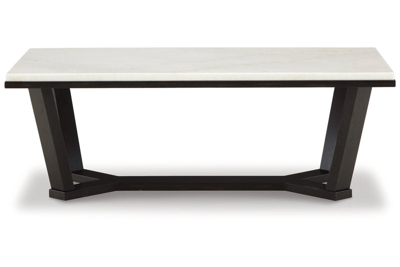 Fostead White/Espresso Coffee Table and 2 Ends -  Ashley - DMV Furniture