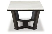 Fostead White/Espresso Coffee Table and 2 Ends -  Ashley - DMV Furniture