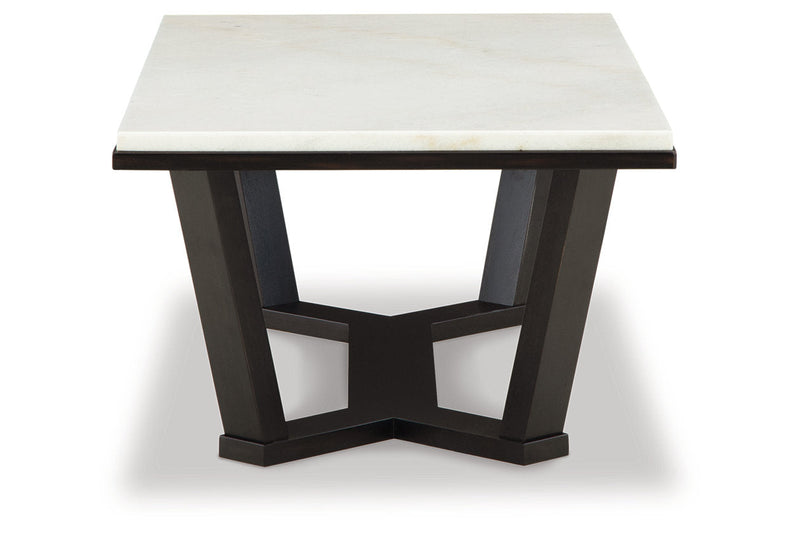 Fostead White/Espresso Coffee Table and 2 Ends -  Ashley - DMV Furniture