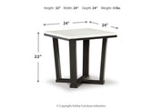 Fostead White/Espresso Coffee Table and 2 Ends -  Ashley - DMV Furniture