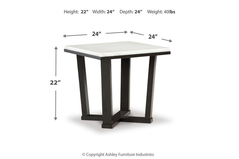Fostead White/Espresso Coffee Table and 2 Ends -  Ashley - DMV Furniture