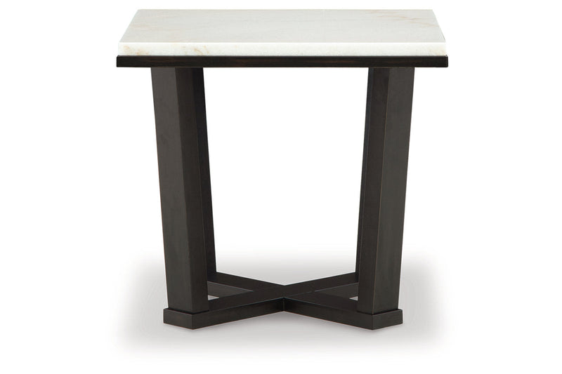Fostead White/Espresso Coffee Table and 2 Ends -  Ashley - DMV Furniture