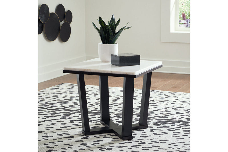 Fostead White/Espresso Coffee Table and 2 Ends -  Ashley - DMV Furniture